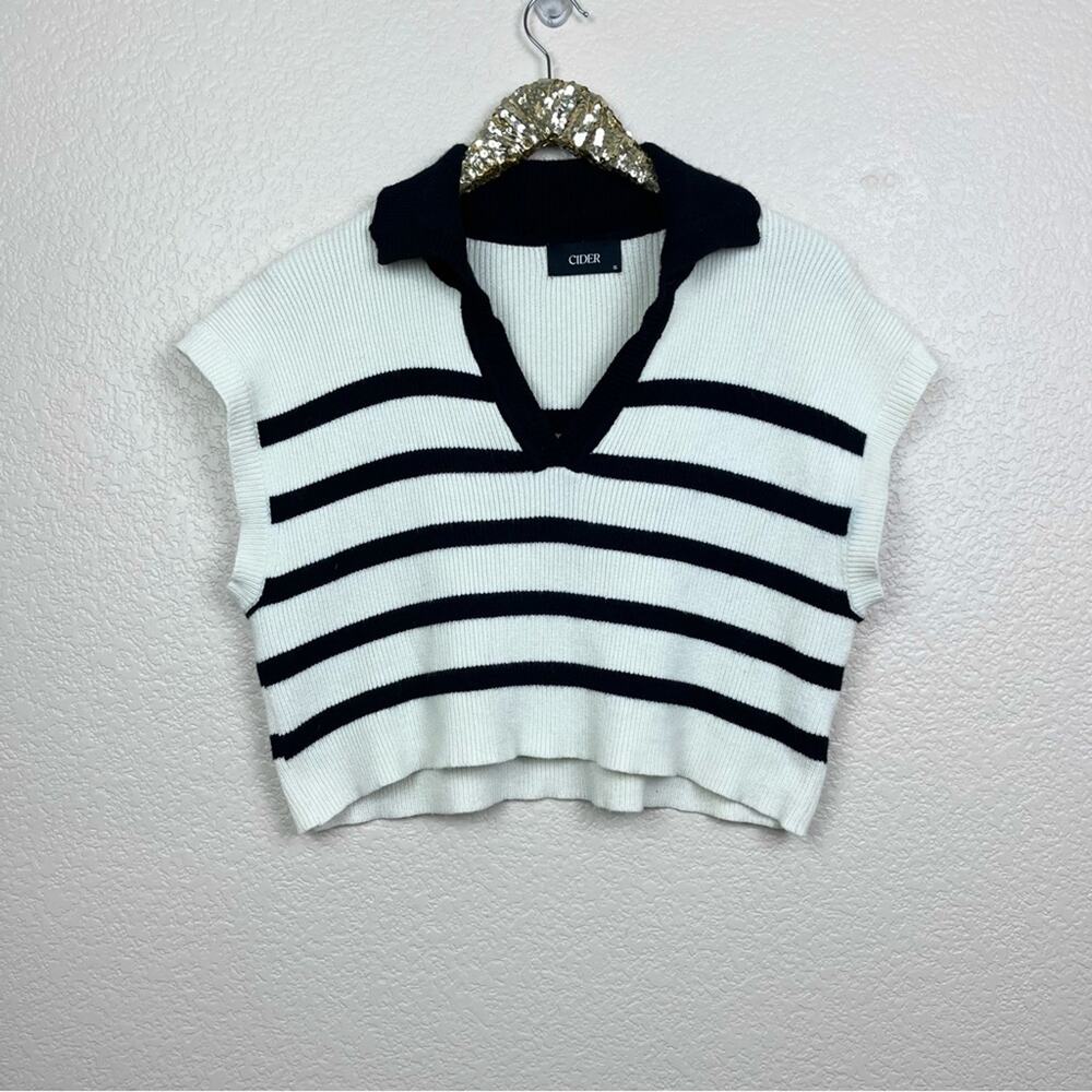 Cider • Knit Striped Polo Vest
